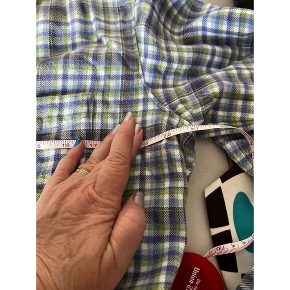 Woolrich Women's Flannel Button Up Plaid 100% Cotton Purple Green Size L Shirt - Picture 11 of 11